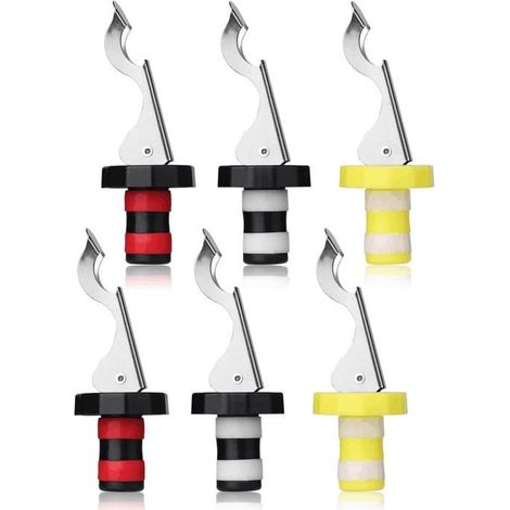 Bellerise – Wiederverwendbare Weinstopper, Silikon-vakuumflaschenstopper, Verschlussstopfen Für Weinflaschen (6er-pack)