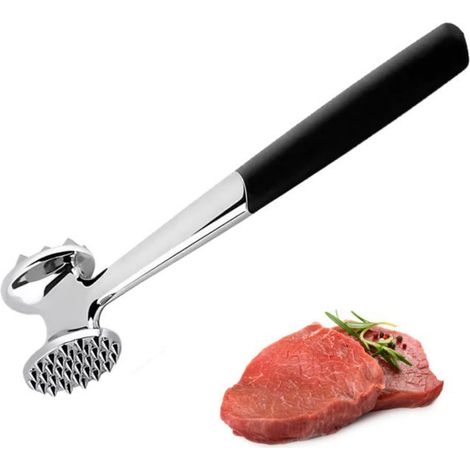 Bellerise - Doppelseitiger Fleischklopfer Mit Rutschfestem Griff - Robuster Fleischhammer - Für Steak, Hähnchen, Schweinefleisch, Rippchen