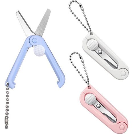 Bellerise – 3er-pack Schlüsselanhänger-scheren – Mini-klappscheren, Tragbare Taschenscheren Für Unterwegs