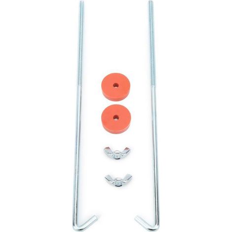 Bellerise – 10-zoll-chrom-batteriehalter-set, Mit J-haken-schrauben, Unterlegscheiben, Muttern, Universellem Kfz-zubehör