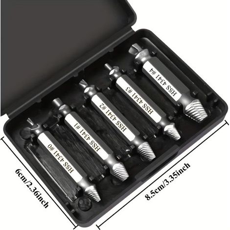Bellerise – Set Mit 5 Doppelseitigen Hss-schraubenausdrehern – Entfernen Sie Beschädigte Schrauben Mühelos
