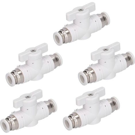 Bellerise – 5-teiliges Set Manueller Pneumatikverschraubungen – Buc-8 Einstellventil – Doppel-schnellkupplung 8 Mm – Heimwerkerwerkstatt