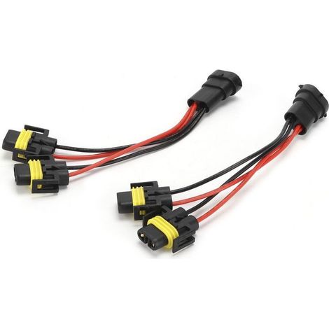 Bellerise – 2er-pack Lichtstrahlverteiler – H11/h8 Stecker Auf 2 Buchsen – Hitzebeständiges Pvc – Kompatibel Mit Scheinwerfern Und Nebelscheinwerfern