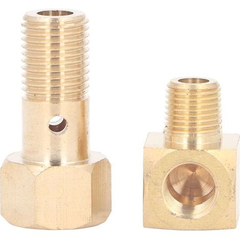 Bellerise – 2 Stück Hohlschrauben – M12 X 1,25 Mm Mit 90°-winkelstück 1/8-27 Npt – Für Civic, Crx, Prelude – Kupfer