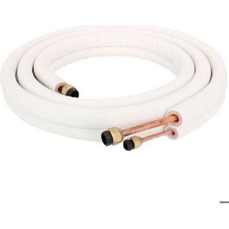 Bellerise – 5 M Kupfer-aluminium-klimaanlagenschlauch – Inklusive 3/8"- Und 5/8"-muttern – Weiße Pe-isolierung – Für 3-ps-klimaanlagen