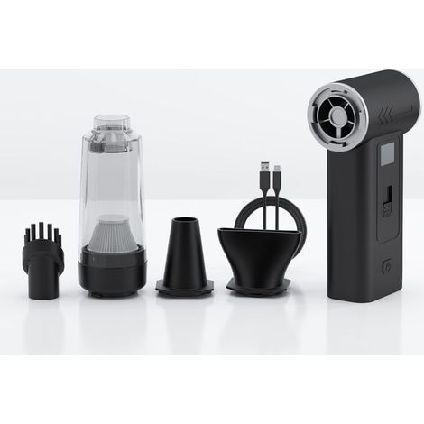 Bellerise – Akku-turbogebläse – 130.000 U/min, 100 Geschwindigkeitsstufen – Mini, Tragbar, Usb-c – Für Pc-/auto-/campingreinigung – Schwarz