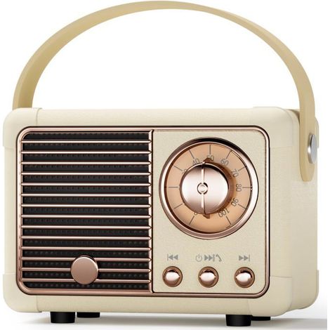 Bellerise – Tragbarer Bluetooth-lautsprecher, Mini-bluetooth-lautsprecher Im Vintage-stil, Usb-/aux-/tf-kartenanschluss, Schlafzimmerdekoration Für Teenager-mädchenzimmer
