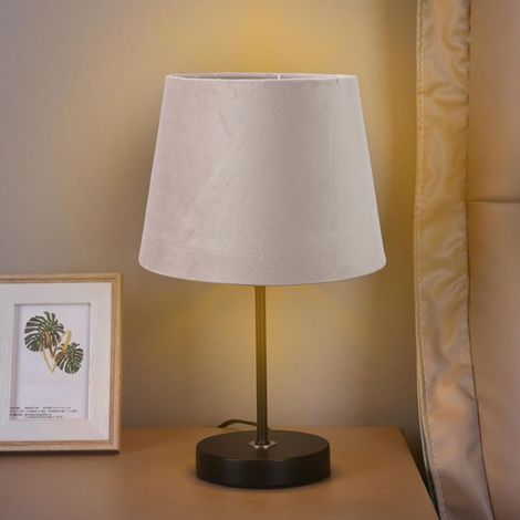 Bellerise – Beigefarbener Stofflampenschirm – Konisch, E27/e14 – Weiches, Handgefertigtes Design Fürs Wohnzimmer – 21,5 Cm