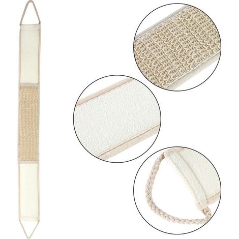 Bellerise – Peelinghandschuh Aus Baumwoll-leinen – 80 Cm Langer Handrücken – Detox-massage – Spa-bad