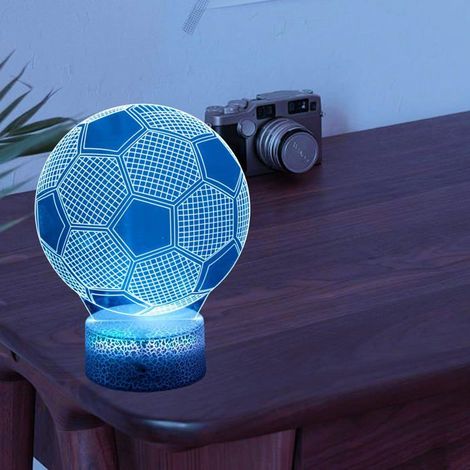 Bellerise - Kinder-nachtlicht Mit Fußballmotiv, 16 Farben, Schlafzimmerdekoration.
