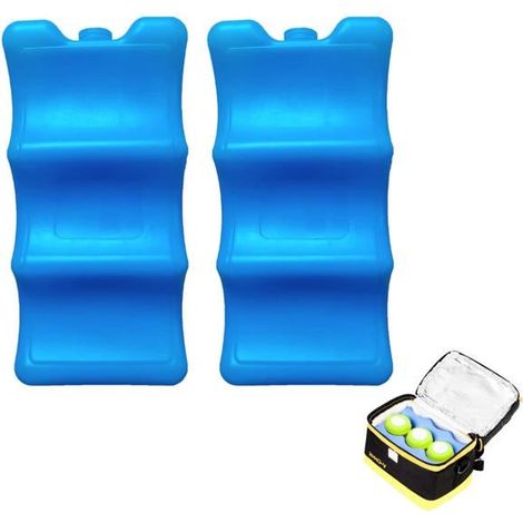 Bellerise - 2er-pack Kühlakkus, Wiederverwendbar, Geeignet Für Kühlschränke Und Kühltaschen, 600 Ml (blau)