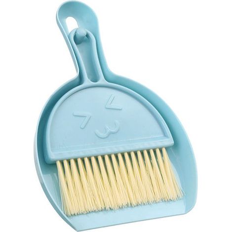 Bellerise – Mini-kehrschaufel Und Besen – Tastatur-/schreibtischset – Kompakt, Staubschutzhülle – Blau