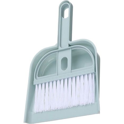 Bellerise – Mini-tischbesen Mit Kehrschaufel – Nordisch-blaues Design – Steife Borsten – Für Schreibtisch, Tastatur Und Auto