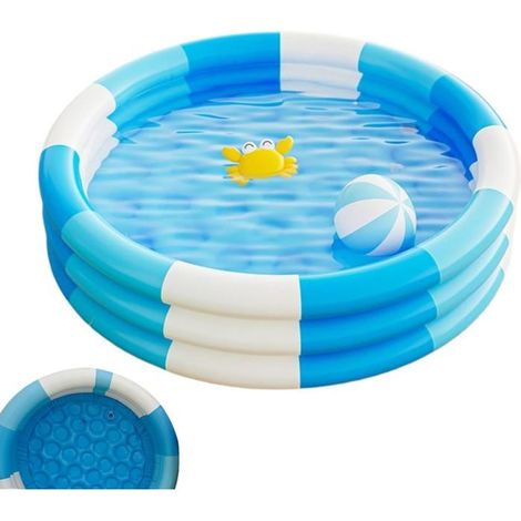 Bellerise – Aufblasbares Kinderbecken – Umweltfreundliches Pvc, Rutschfester Boden – Ideal Für Balkon Oder Garten – 145 X 25 Cm, Blau