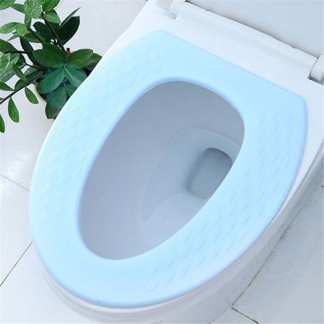 Bellerise – Wc-sitzkissen – 111360 Dickes, Wasserdichtes Eva – Weich Und Warm Im Winter – Blau Gestreift