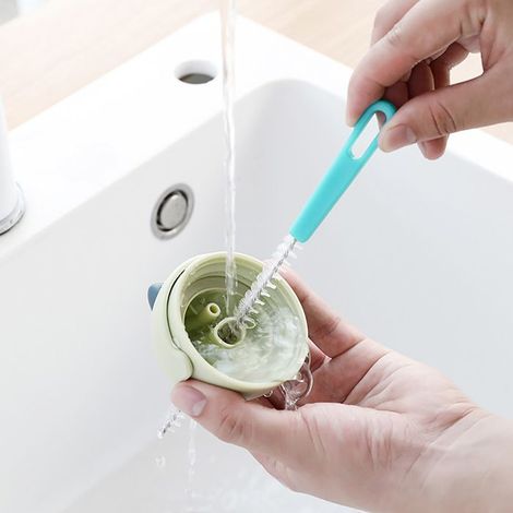 Bellerise – Reinigungsbürste – 360° Weiches Nylon – Für Lotuslöcher, Babyflaschen, Strohhalme – 10 G