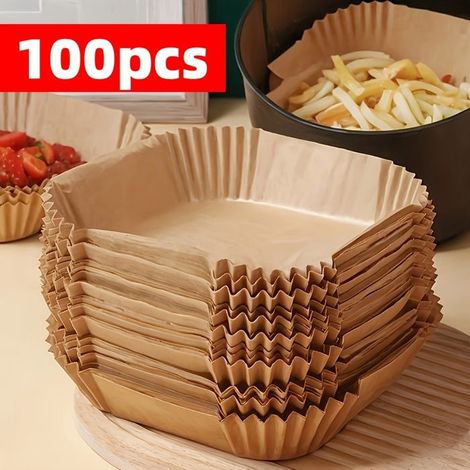 Bellerise – 100 Antihaftbeschichtete Airfryer-einlagen – Leicht Zu Reinigen Und Gesundes Kochen – Die Perfekte Wahl Für Ihre Küche