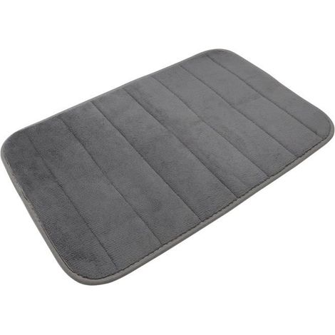 Bellerise – Badematte Mit Haken, Extraweiche, Rutschfeste Duschmatte, Saugfähig, Schnelltrocknend, 39 X 60 Cm, Dunkelgrau