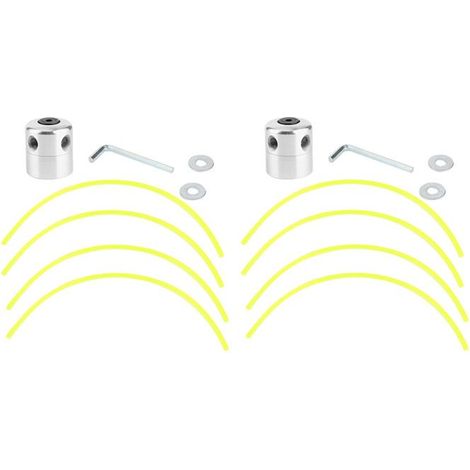 Bellerise – 2er-pack Trimmerköpfe – Aluminiumlegierung Mit Faden – Für Garten- Und Rasenpflege – 5 X 4,5 Cm