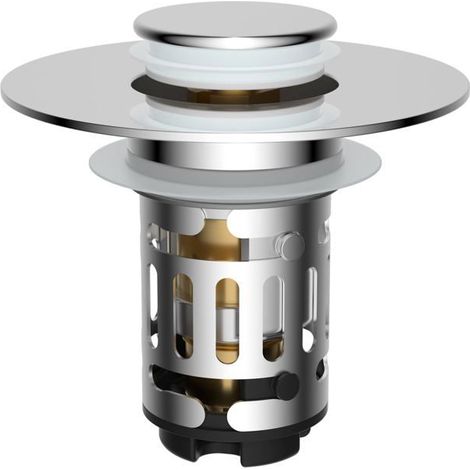 Bellerise – Verbesserter 3-in-1-waschbeckenfilter: Universeller „click-clack“-ablaufanschluss Mit Messingkern Und Verchromtem Gehäuse