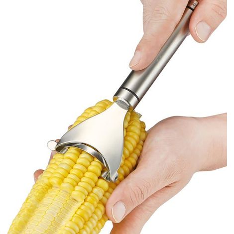 Bellerise - Maisschäler, Edelstahl, Maiskolbenschäler, Entfernt Maiskörner In Sekundenschnelle, Küchenutensil.