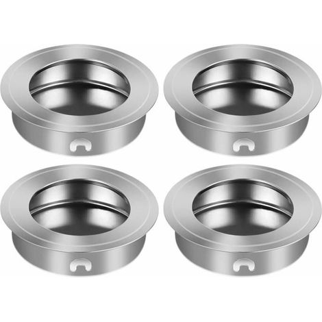Bellerise – Set Mit 4 Runden, Eingelassenen Griffen Für Schiebetüren, 35 Mm Flache Edelstahlgriffe