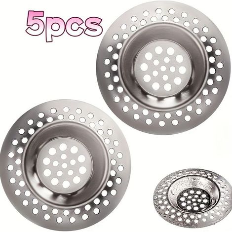 Bellerise – Set Mit 5 Robusten Edelstahl-spülbeckensieben – Rostfreier Metall-abflussschutz
