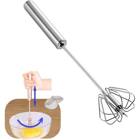 Bellerise - Halbautomatischer Edelstahl-eierquirl, Mixer, Handmixer, Küchenmixer, Kochgerät (10 Zoll)