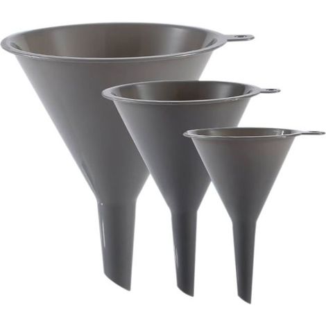 Bellerise - Küchen-trichter-set Aus Kunststoff, 3 Runde Trichter Zum Abfüllen, Langlebiger Und Vielseitiger Trichter (grau)