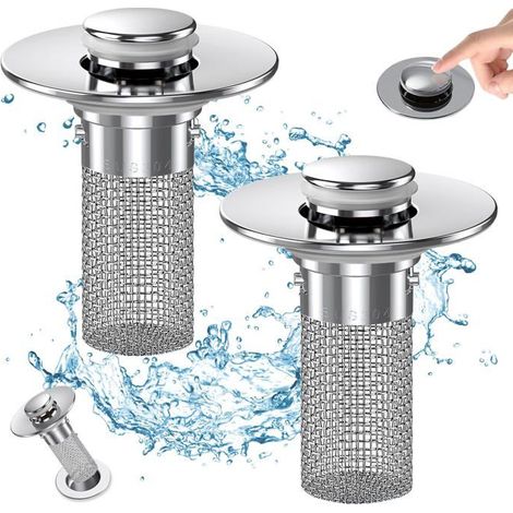 Bellerise - Waschbecken-abflusssieb, Ausziehbarer Abflussfilter (2 Stück)