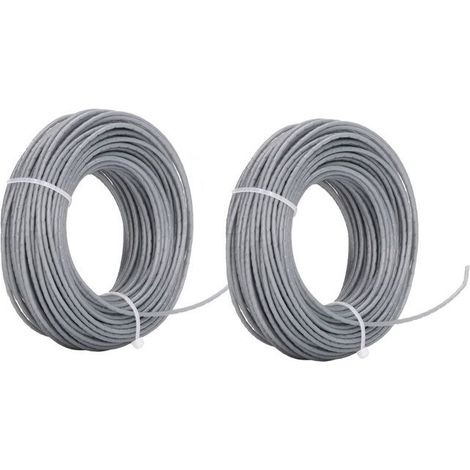 Bellerise – 2er-pack Trimmerfaden – Für Bosch Art 24/27/30/36 (f016800462) – Präzisionsschnitt – 24 M X 2,0 Mm, Grau