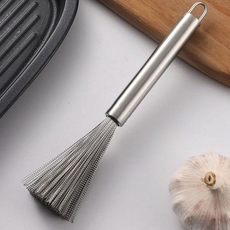 Bellerise - Spülbürste - Edelstahl - Ergonomischer Langer Griff - Kratzfest - Küche
