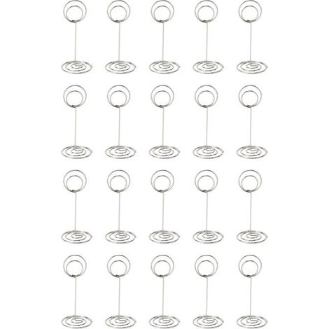Bellerise – 20 Tischständer – Rund, 85 Mm – Elegant & Stabil – Für Hochzeiten, Partys, Büro, Silber