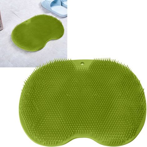 Bellerise – Apfel-fußmassagematte – Nicht Faltbare Peelingbürsten – Saugnapfbefestigung, Dusch-spa – Grün