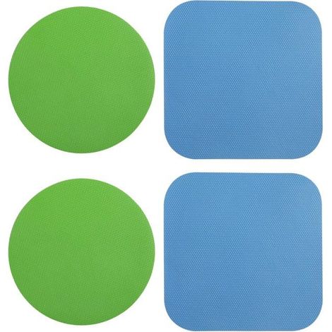 Bellerise - Set Mit 4 Flaschenöffnern, Gummi, Multifunktionaler Silikon-flaschenöffner (hellblau, Grün)