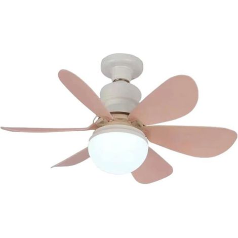 Bellerise – Led-deckenventilator Mit Fernbedienung – 3 Geschwindigkeitsstufen, 3 Farben, Dimmbar – Für Schlafzimmer Und Wohnzimmer – Hellrosa