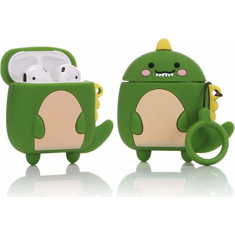 Bellerise – Niedliche Und Lustige Silikon-schutzhülle Für Airpods, Kompatibel Mit Apple Airpods 1 Und 2 (entzückender Dinosaurier)