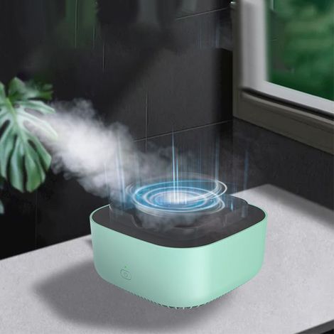 Bellerise – Aschenbecher Mit Negativionen-reinigung – Feuerhemmendes Abs, 360°-saugfunktion – Für Zuhause, Büro Und Auto – Hellgrün