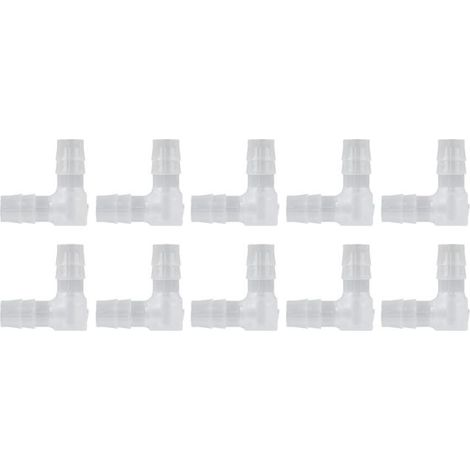 Bellerise – 10 Stück 90°-winkelverbinder – Pe 8 Mm – Sparpackung – Für Aquarien Und Trinkwasser
