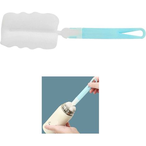 Bellerise – Flaschenreinigungsbürste – 21 Cm Griff – Abnehmbarer Schwammkopf – Für Babyflaschen, Thermoskannen Und Gläser – Nordisches Design