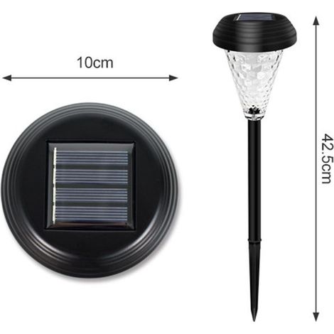 Bellerise – 4er-pack Solarleuchten – 42 Cm – Ip44 Wasserdicht – Garten, Einfahrt, Terrasse – Gehärtetes Glas – Warmes Licht