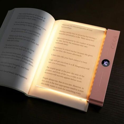 Bellerise – Wiederaufladbare, Flache Led-leselampe – 3 Farbtemperaturen & Timer – Einstellbare Helligkeit – Augenschutz