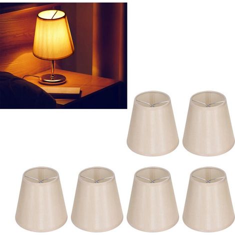 Bellerise – 6er-set Stofflampenschirme – Px15 – 6er-set, Sanftes Licht – Wohn-/schlafzimmer – 9,5 X 14,3 X 13 Cm