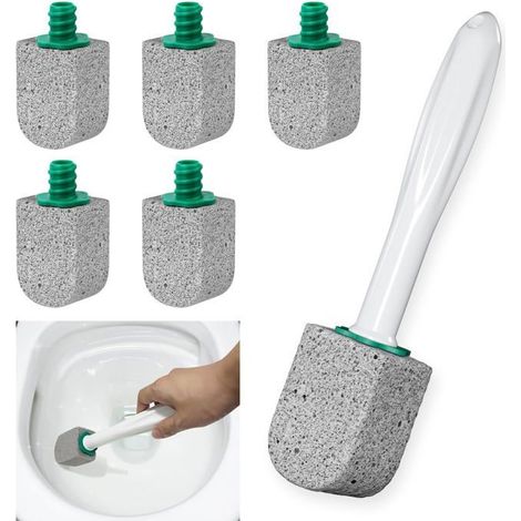 Bellerise – Bimsstein-wc-reiniger, Badbürste, Wc-düsen-nachfüllpackung (5er-pack)