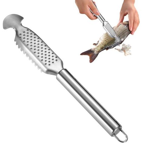 Bellerise – Fischschuppenschaber Aus Edelstahl Mit Ingwerreibe Für Profi- Und Hobbyköche