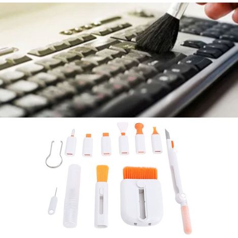 Bellerise – Tastaturreinigungsset – 12 Zubehörteile – 3-in-1-stift + Reinigungsflüssigkeit + Mikrofasertuch – Für Tastatur, Bildschirm Und Kopfhörer – Ideal Für Unterwegs