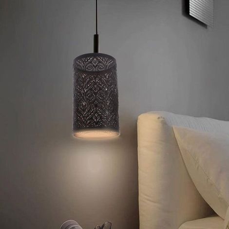 Bellerise – Lampenschirm Aus Schmiedeeisen – Nosheir – Durchbrochene Skulptur, Dekorative Schatten – Moderne Nachttischlampe – 20 × 12 Cm