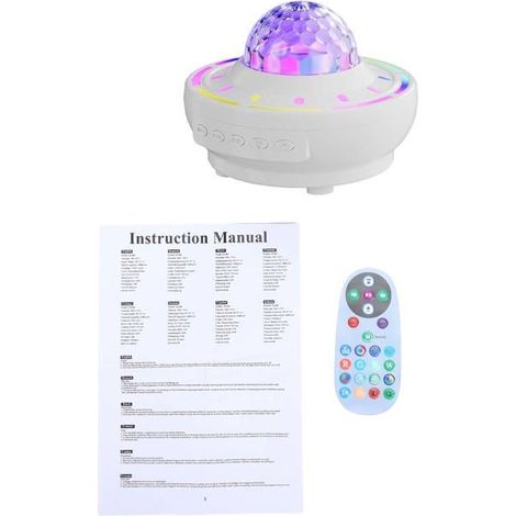 Bellerise – Aurora-projektorlampe – Bluetooth-led, 4 Modi – Rhythmische Musik – Weißes Nachtambiente