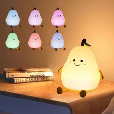 Bellerise – Wiederaufladbares Baby-nachtlicht – Silikon-touch-nachttischlampe Für Kinder Und Schwangere – 7 Led-farben