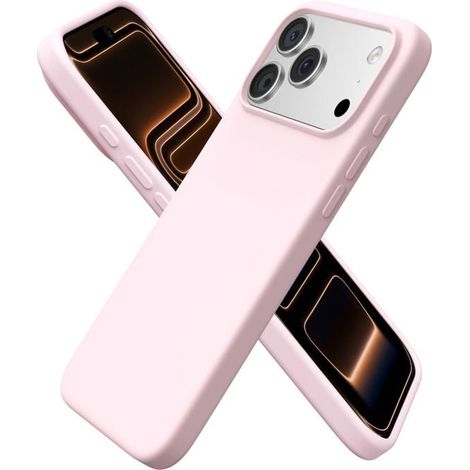 Bellerise – Kompatibel Mit Iphone 17 Pro Max 6,9 Zoll, Schlanke Dreilagige Schutzhülle Aus Flüssigem Silikon, Rosa.